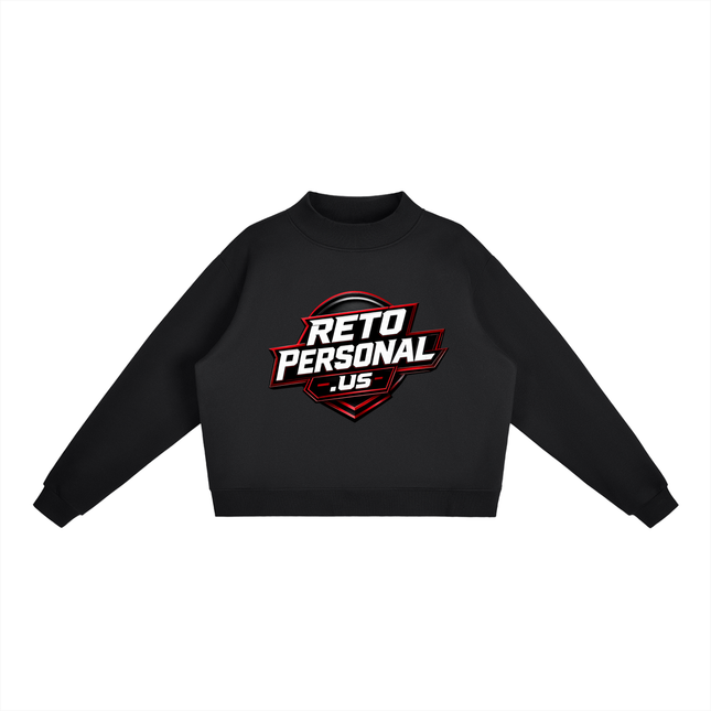 Essential Fleece Mock-Neck Crew Sweatshirt